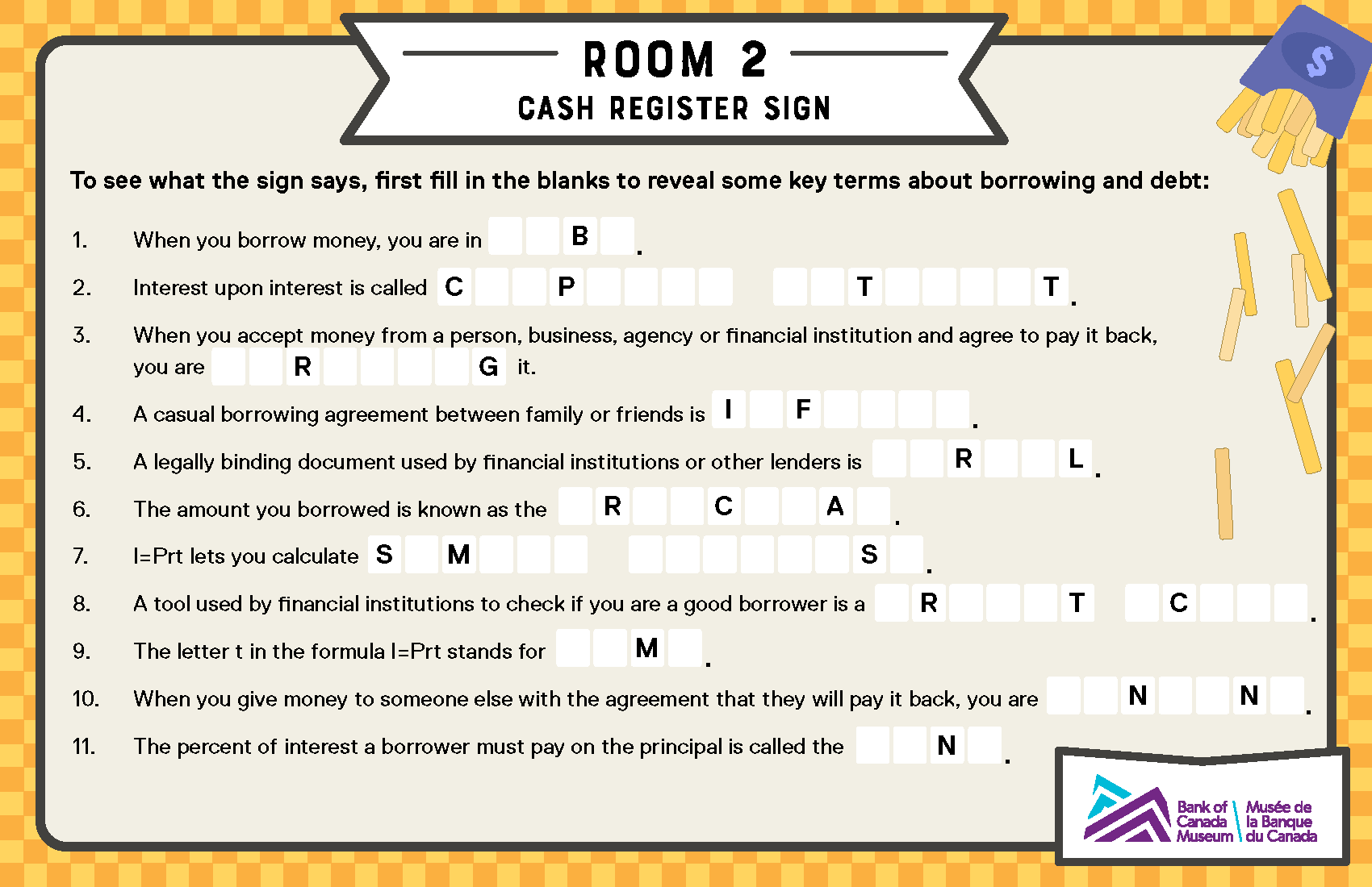 Five puzzles that have a restaurant theme.