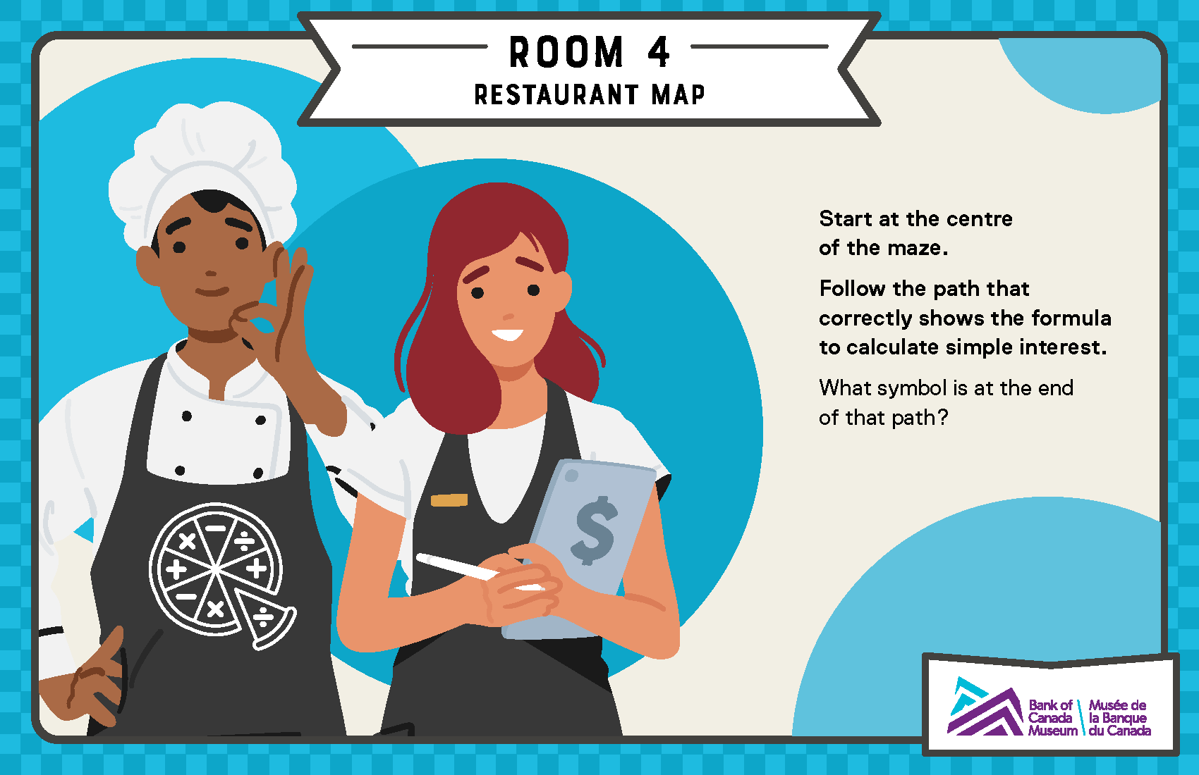 Five puzzles that have a restaurant theme.