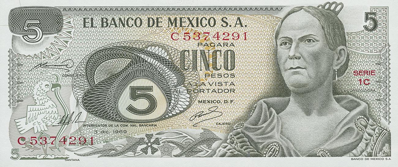 Bank note, grey, head and shoulders portrait of a woman with a distant gaze in an elaborate dress or shawl, hair pulled back.